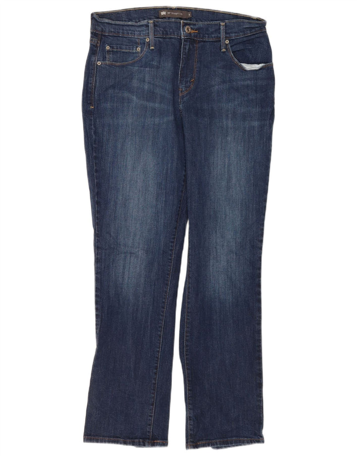 Levi's Damen 505 Straight Jeans US 8 Medium W29 L30 Blaue Baumwolle