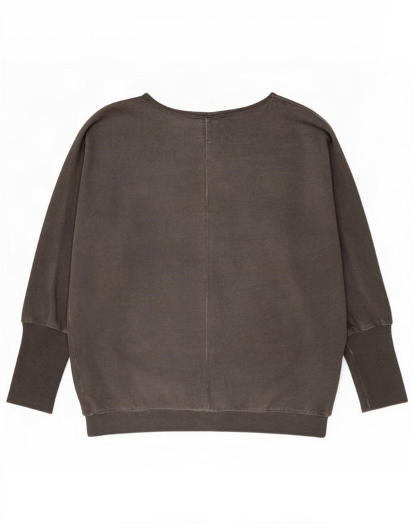 Gaudi Womens Graphic Oversized Sweatshirt Jumper UK 10 Small Grey Cotton