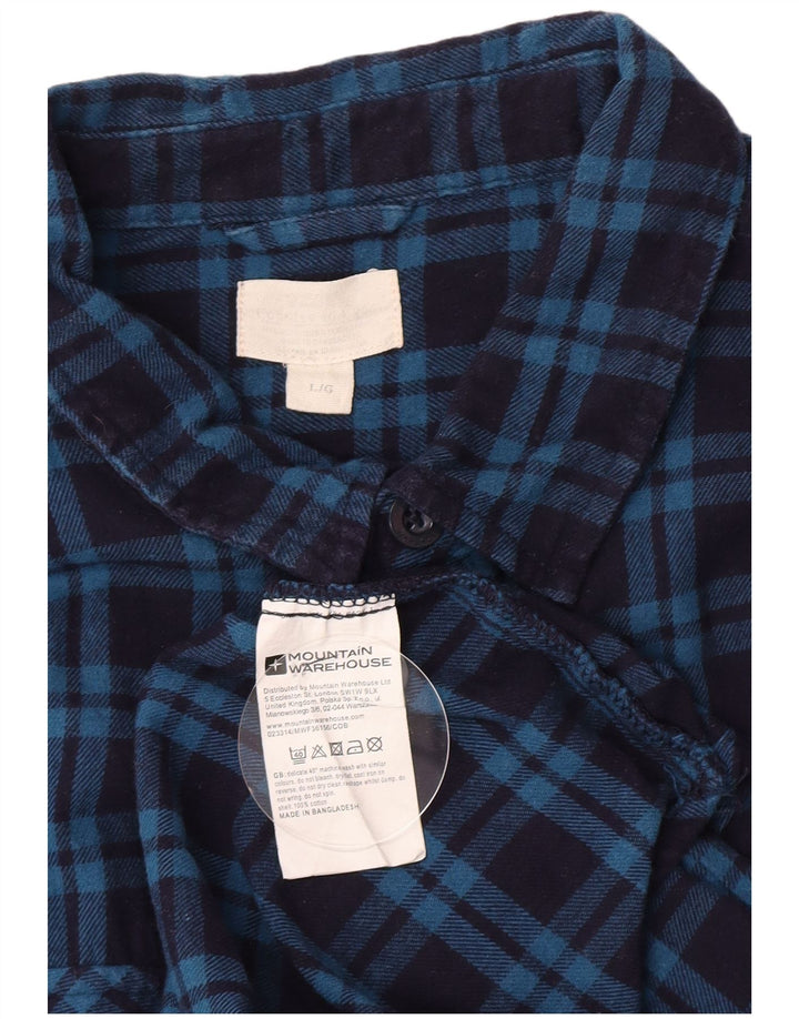 Mountain Warehouse Flanellhemd für Herren, groß, marineblau, kariert, Baumwolle