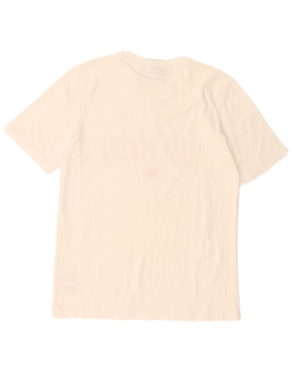 Adidas Herren Grafik T-Shirt Top Small Weiß Baumwolle