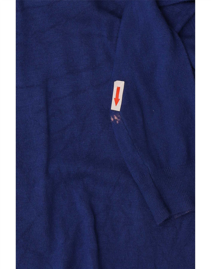 Marks & Spencer Damen Crop Cardigan Pullover UK 12 Mittelblaue Viskose