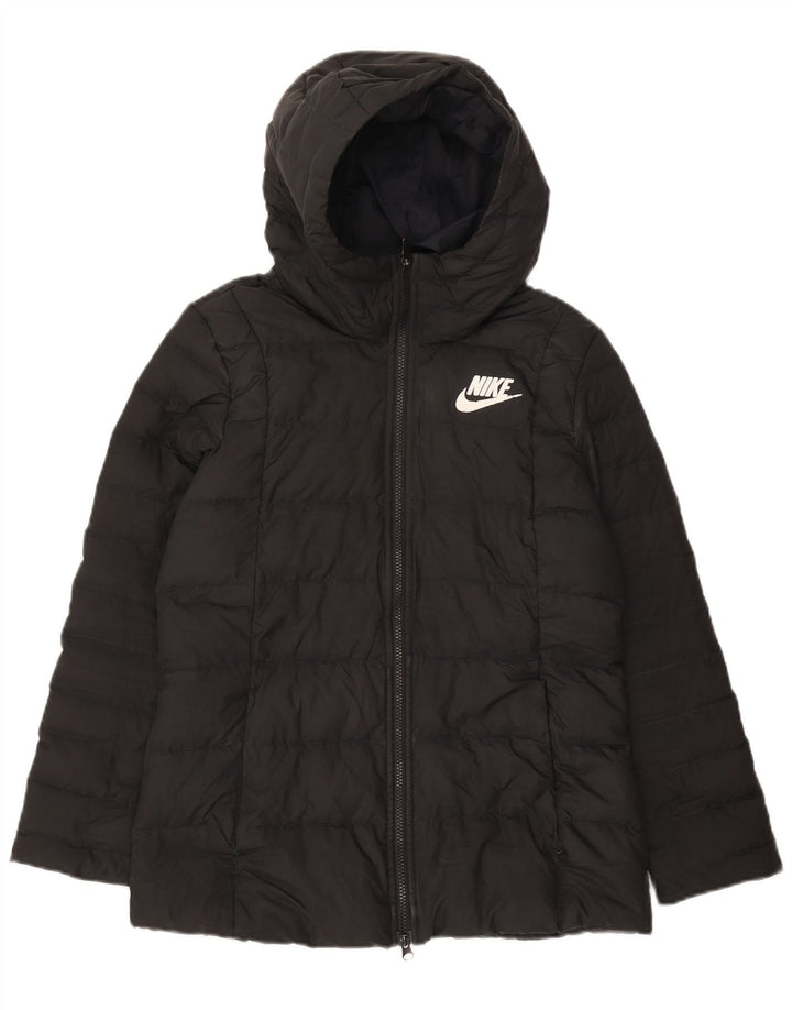Nike Damen-Kapuzenjacke, gepolstert, UK 12, Mittelgrau