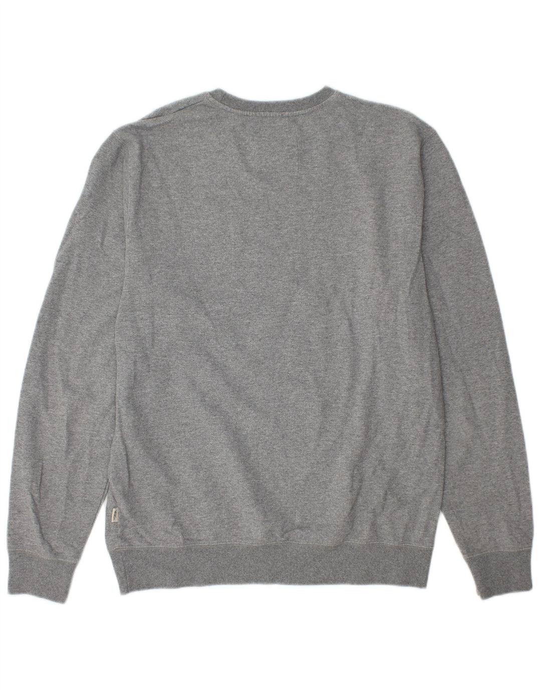 Vans Herren Grafik-Sweatshirt-Pullover aus mittelgrau gefleckter Baumwolle