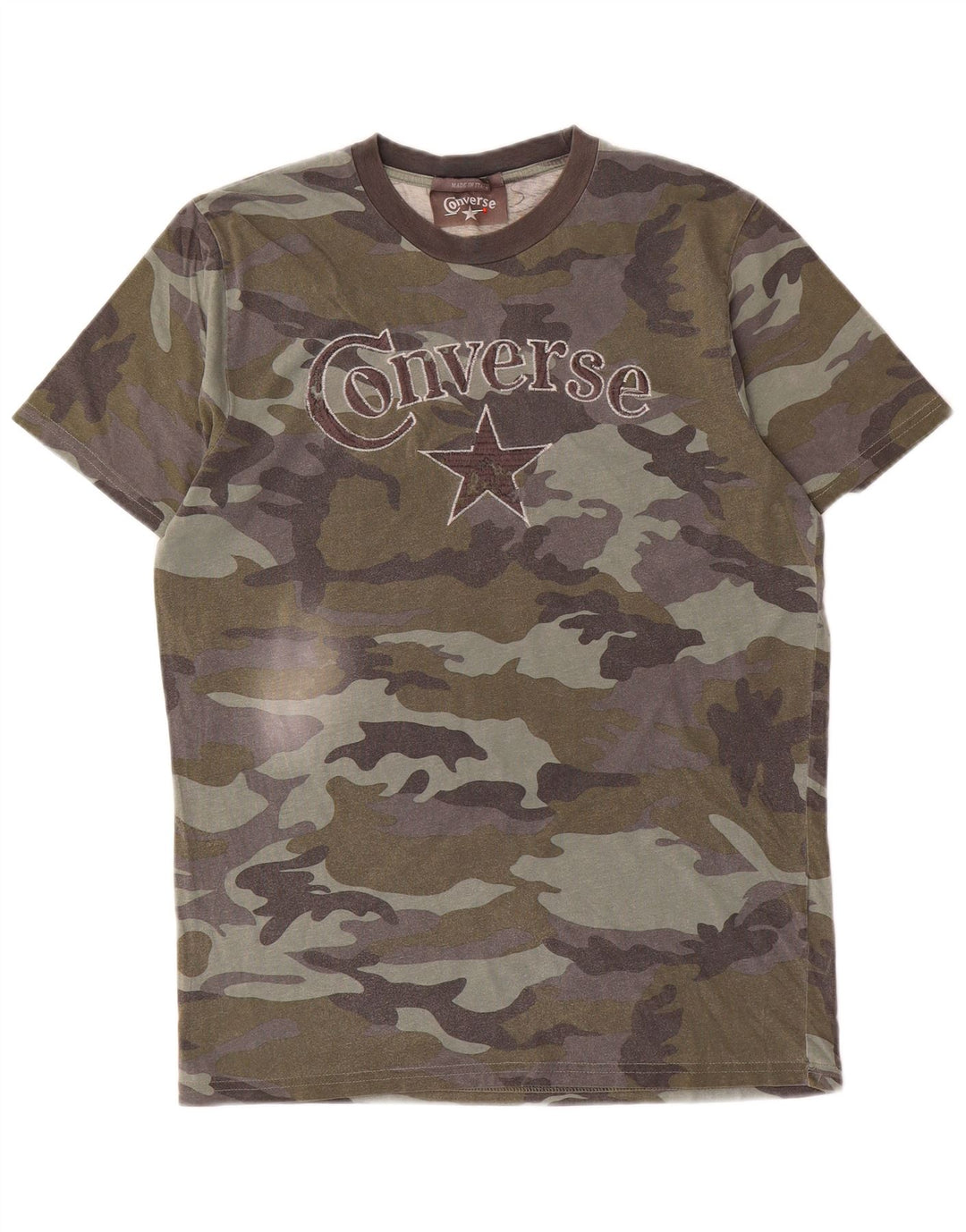 Converse Herren Grafik-T-Shirt-Oberteil, mittlere Khaki-Tarnung