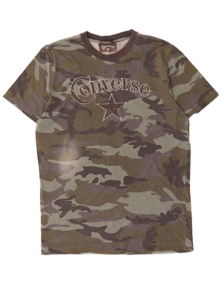 Converse Herren Grafik-T-Shirt-Oberteil, mittlere Khaki-Tarnung