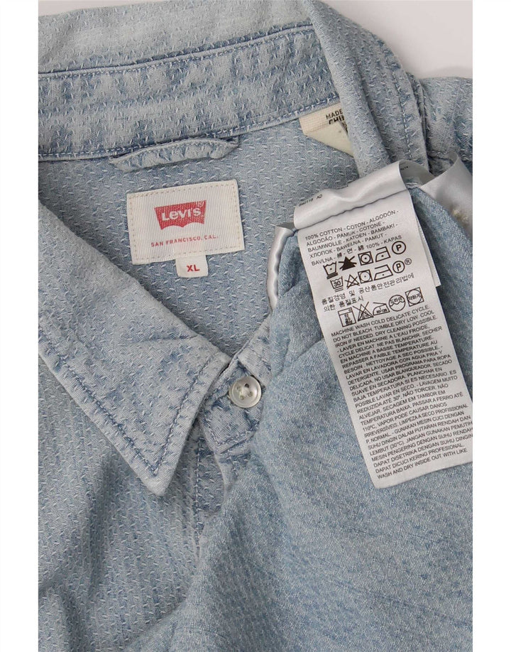 Levi's Herrenhemd XL, blaue Baumwolle