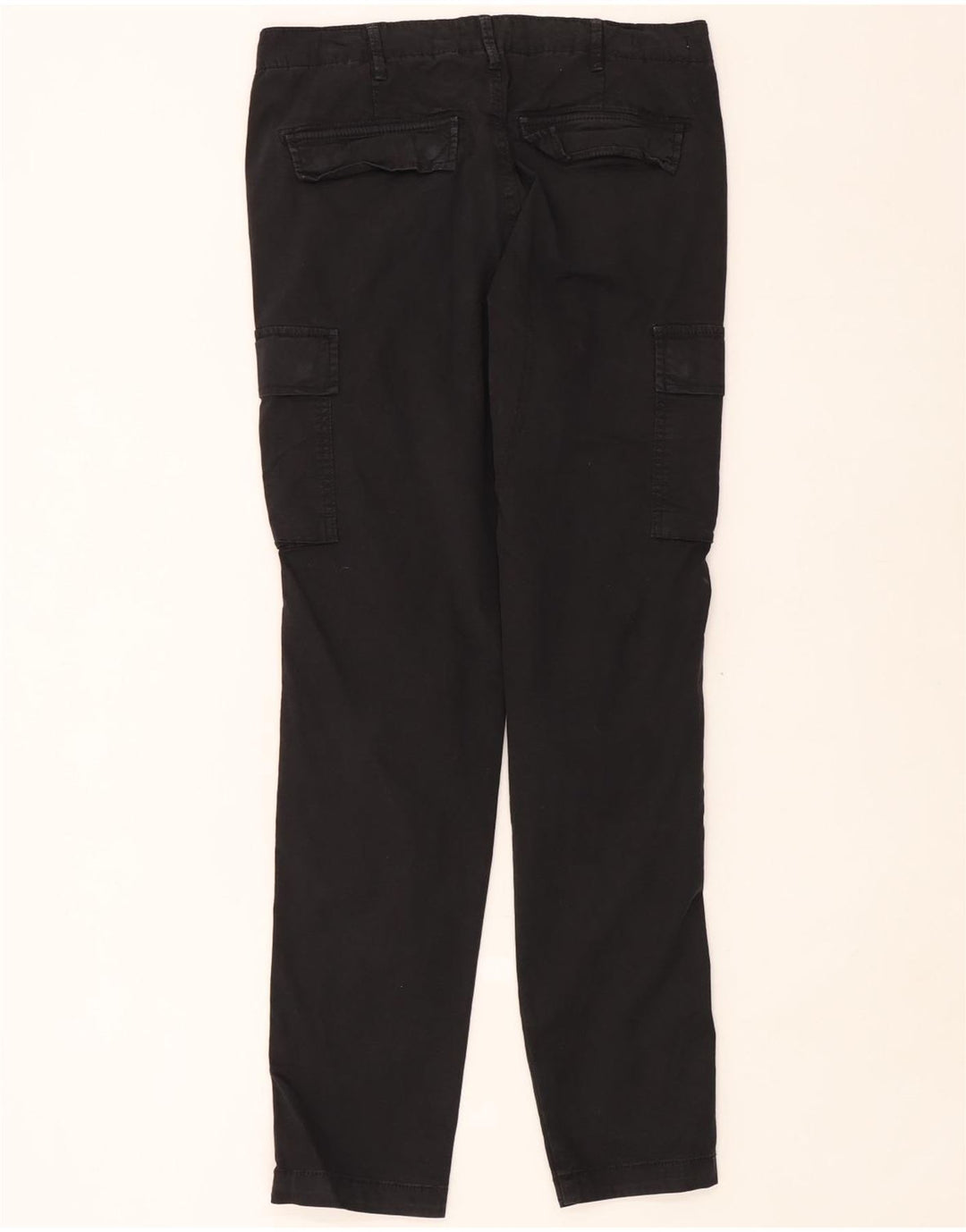 Jack & Jones Herren gerade Cargohose W34 L32 schwarze Baumwolle