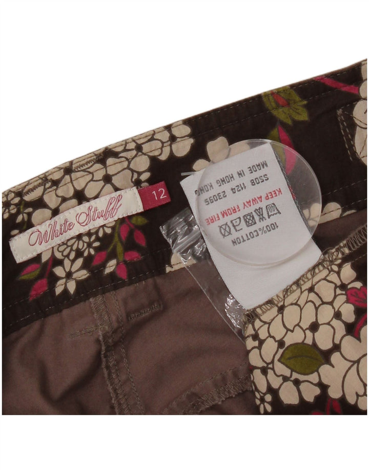 White Stuff Damen Bermuda Chino Shorts UK 12 Medium W32 Braune Baumwolle