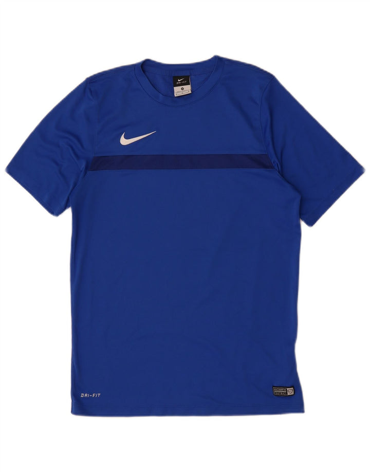NIKE Herren Dri Fit T-Shirt Top Mittelblaues Polyester