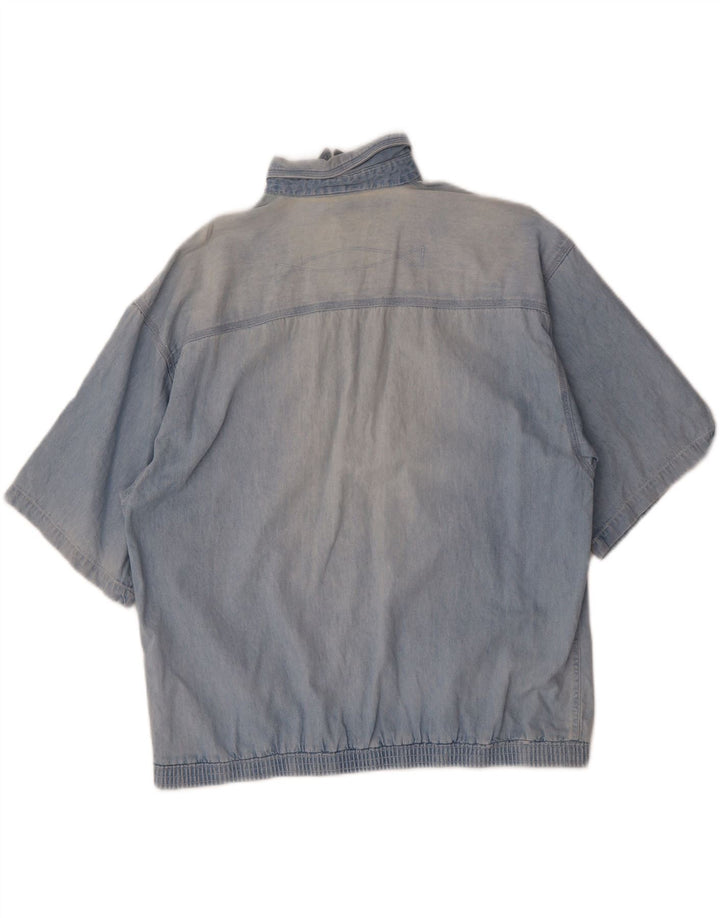 C&A Mens Short Sleeve Pullover Shirt XL Blue Cotton Vintage C&A and Second-Hand C&A from Messina Hembry 