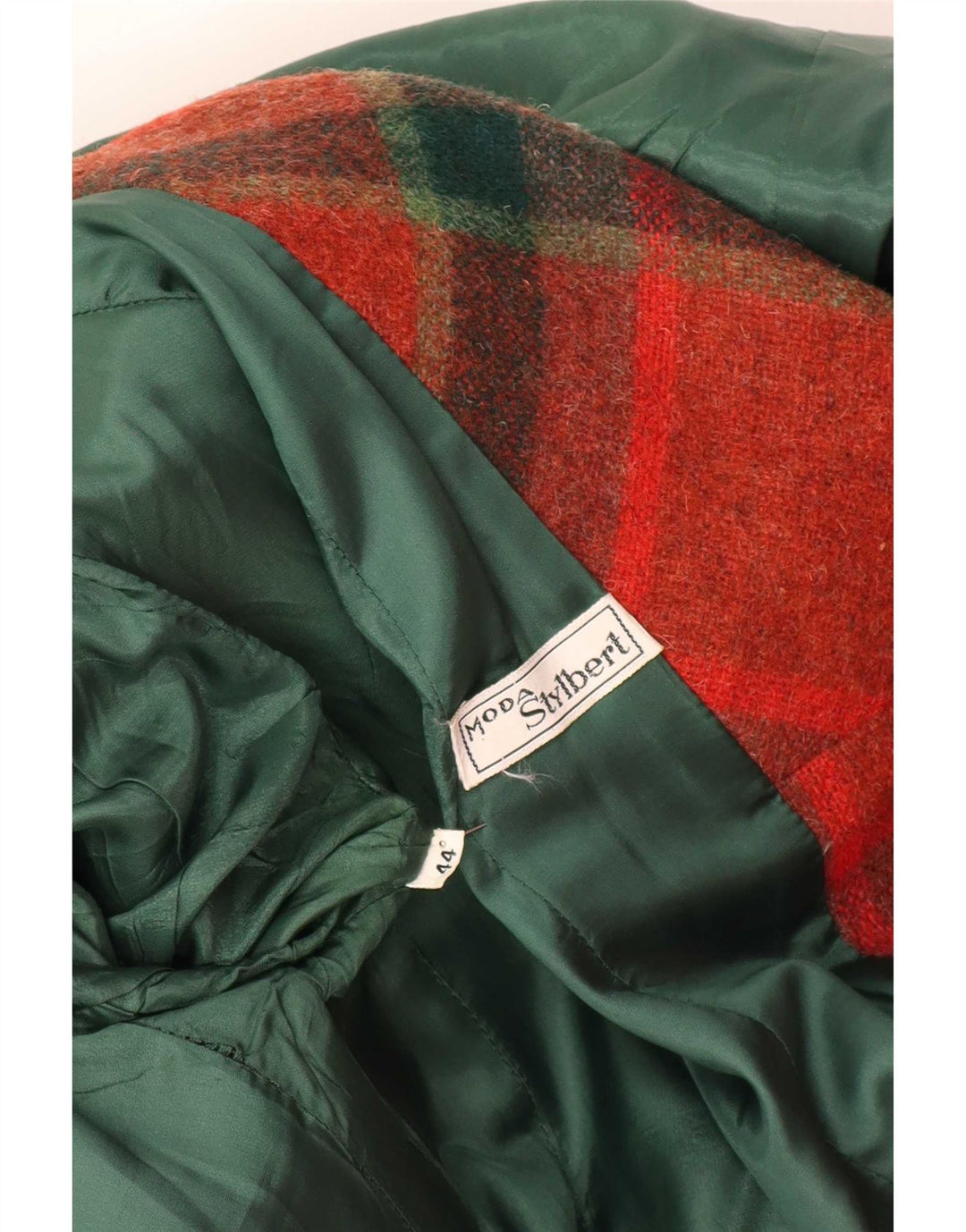 Stylbert Damen 3-Knopf-Blazerjacke IT 44 Mittelrot kariert