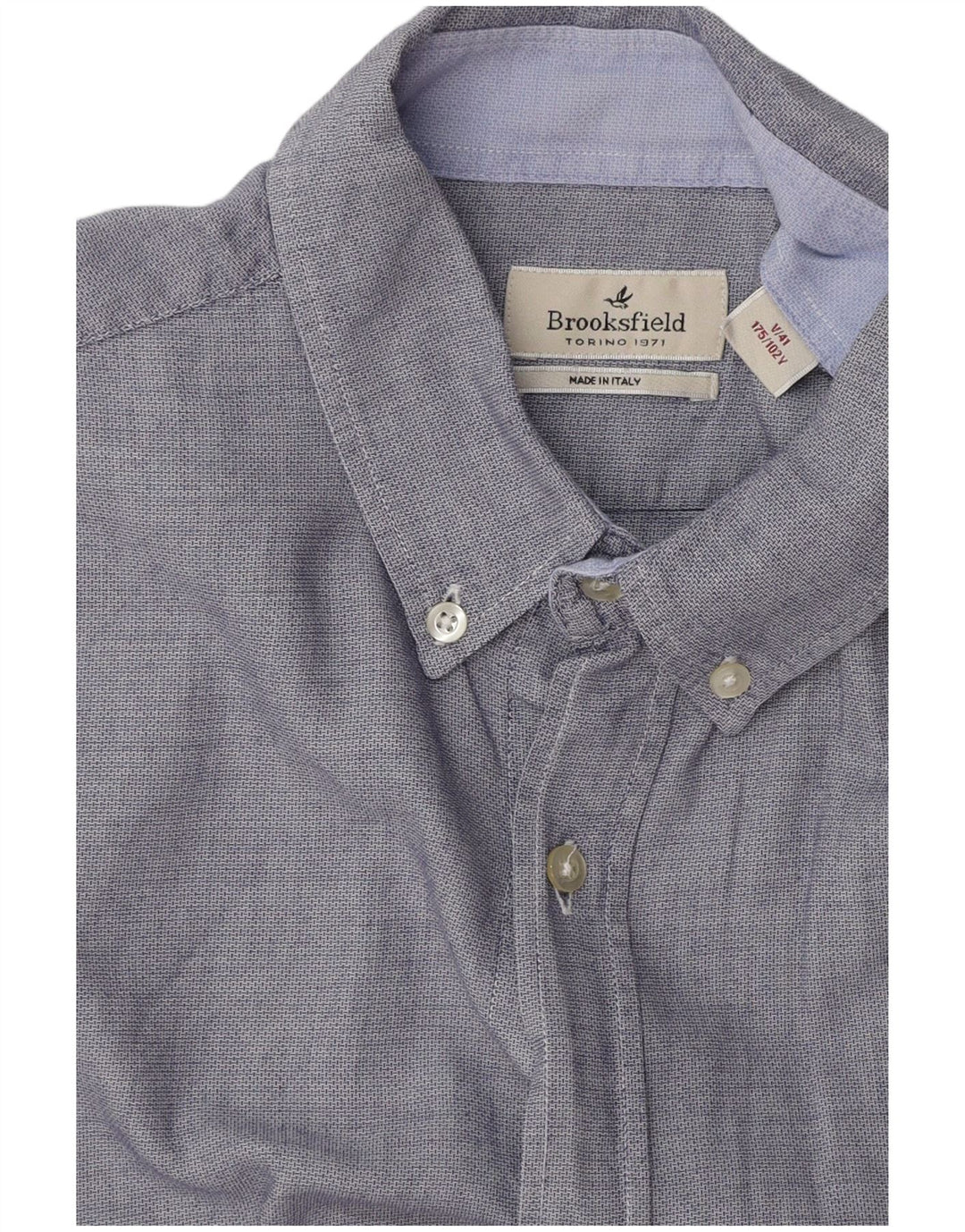 Brooksfield Herrenhemd Größe 41 Large Blau