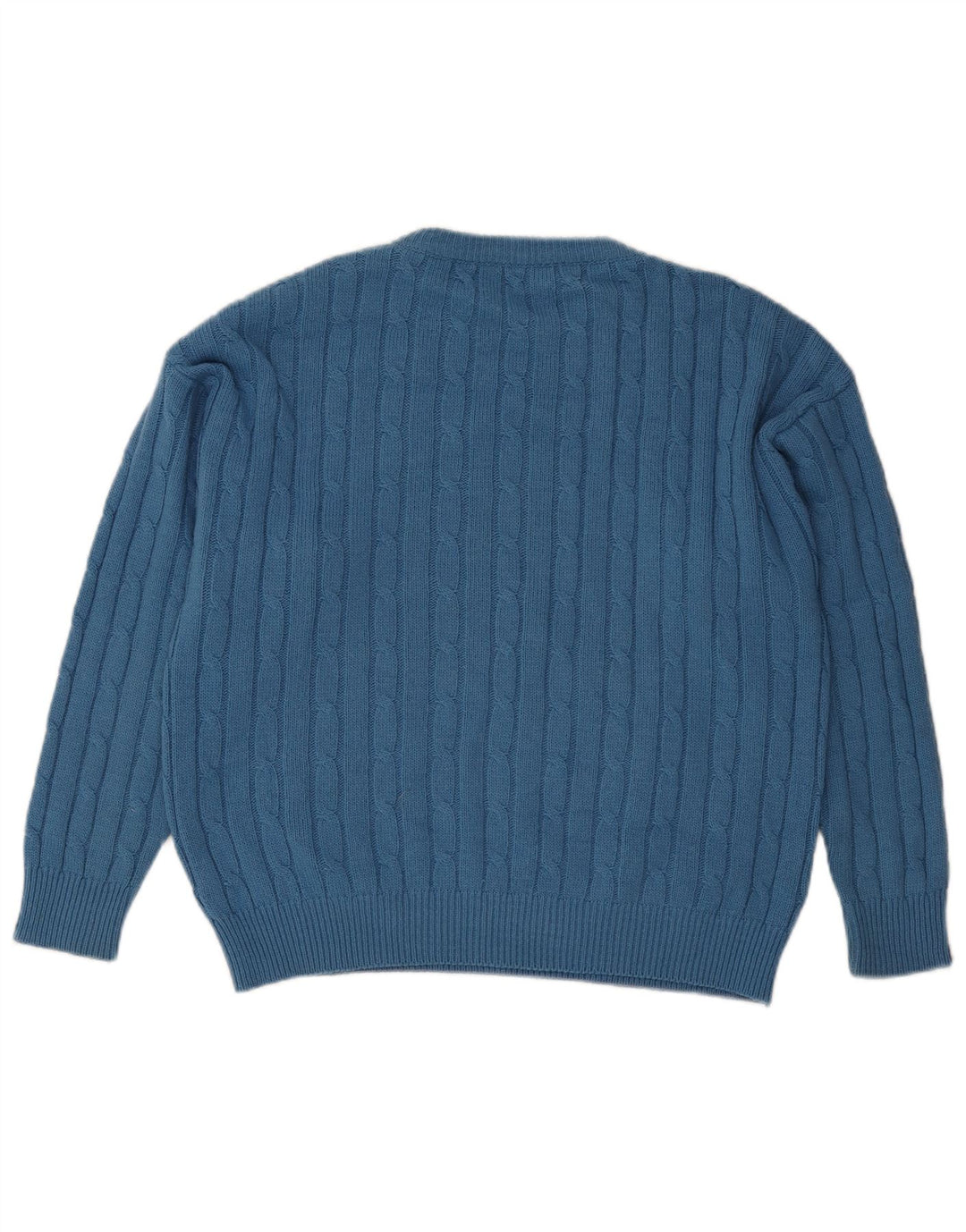 Vintage Herren Pullover mit Rundhalsausschnitt, Größe L, Blau