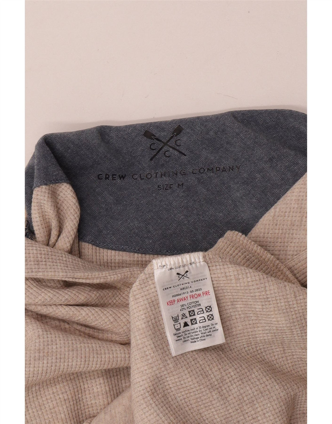 Crew Clothing Herren-Kapuzenpullover aus mittelbeiger Baumwolle