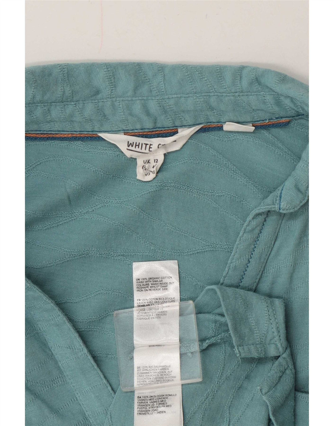 White Stuff Damen-Hemd UK 12 aus mittelblauer Baumwolle