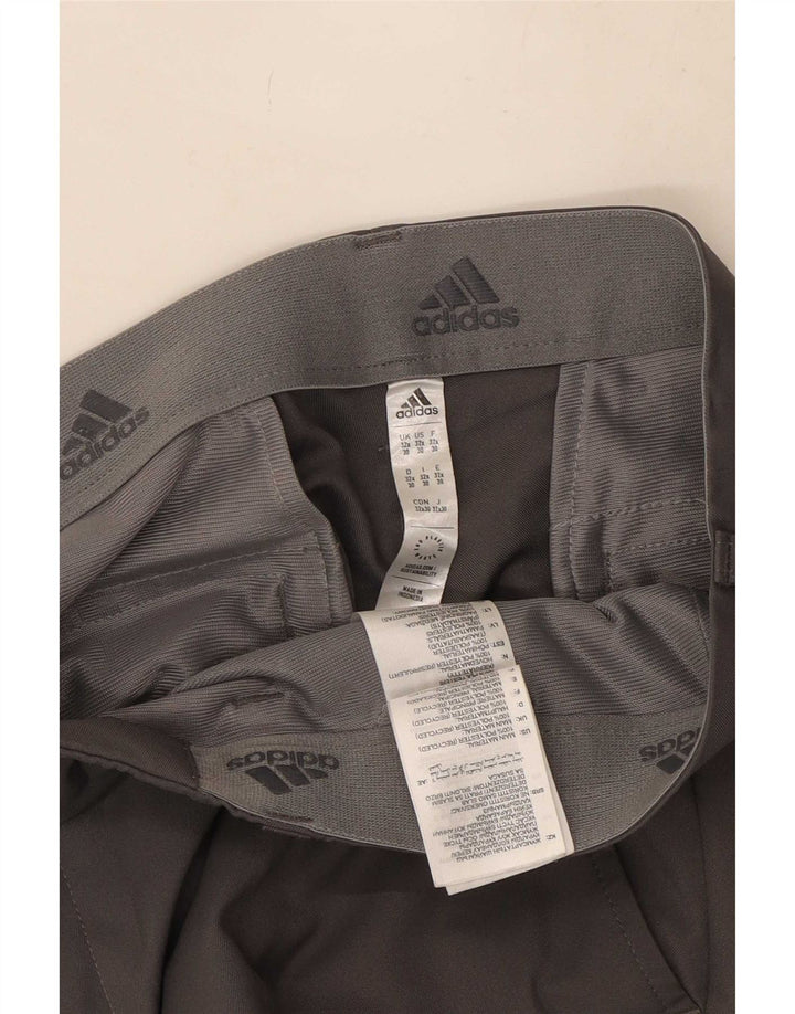 Adidas Herren Straight Chino Hose W32 L30 Grau Polyester
