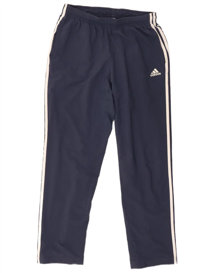Adidas Herren-Trainingshose, Größe 42/44, groß, marineblau, Polyester