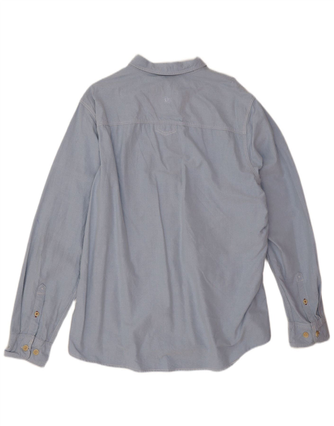 Fat Face Herrenhemd XL, blaue Baumwolle