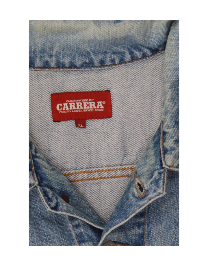 CARRERA Mens Denim Jacket UK 42 XL Blue Vintage Carrera and Second-Hand Carrera from Messina Hembry 