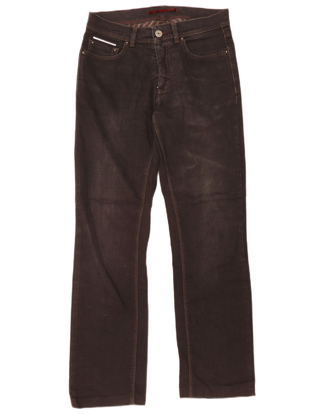Trussardi Herren Straight Jeans W30 L31 Schwarz