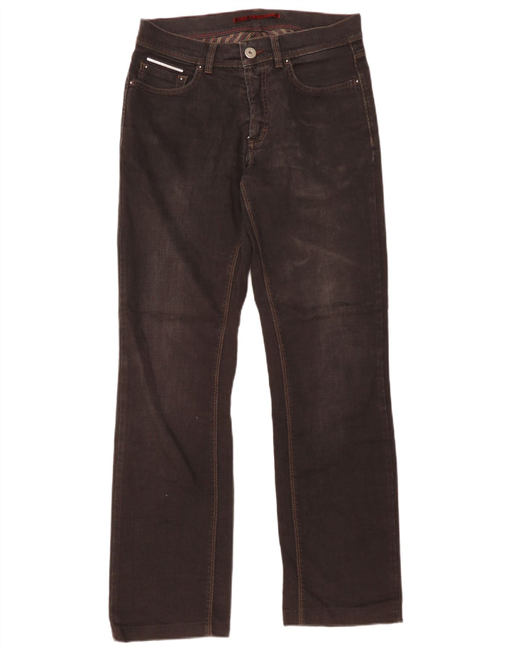 Trussardi Herren Straight Jeans W30 L31 Schwarz