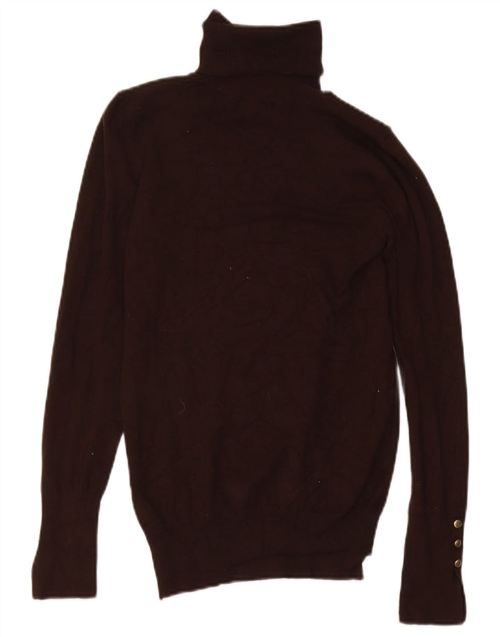 Rollkragenpullover für Damen von Zara, Gr. 12, mittelbraun, Viskose