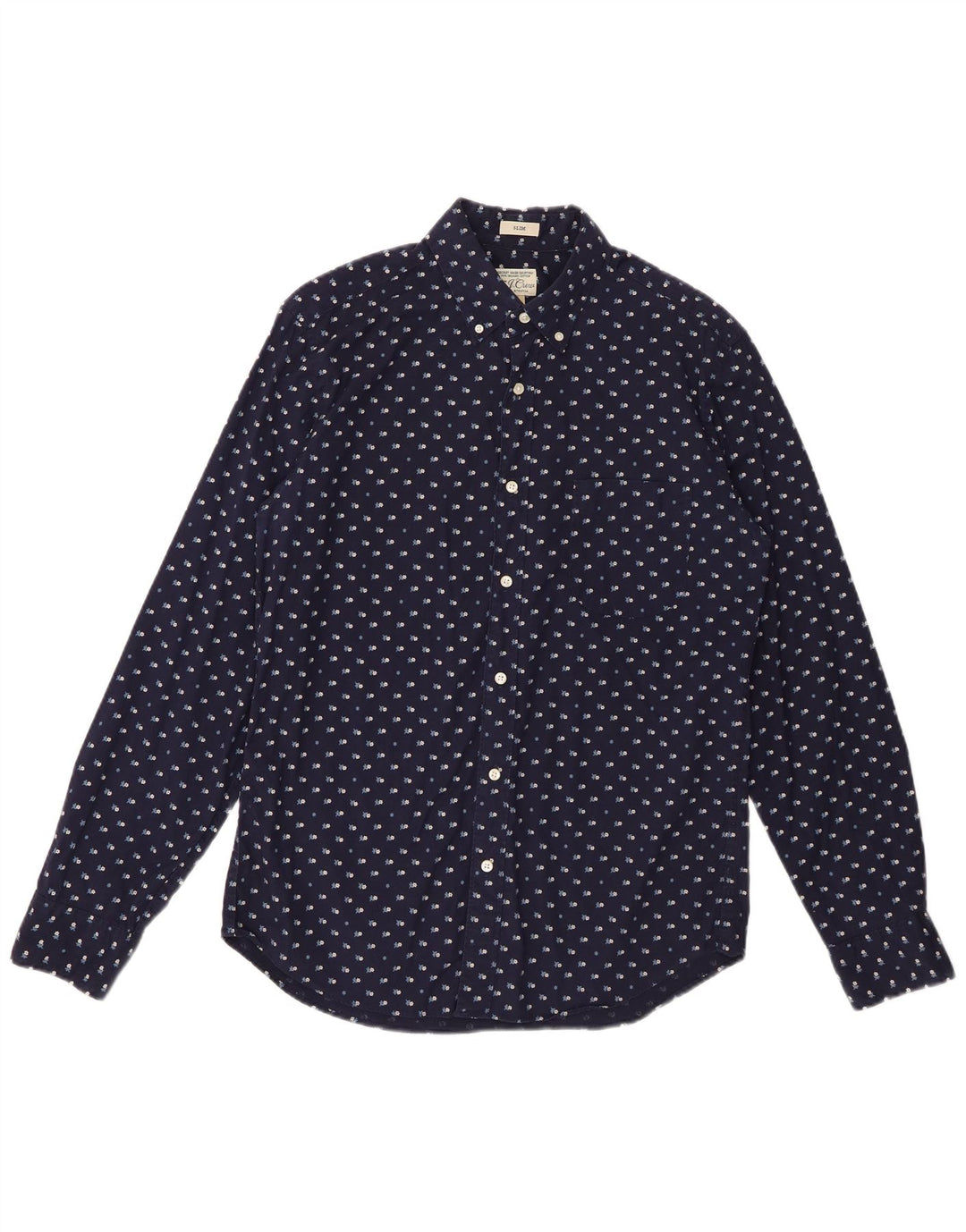 J. Crew Slim-Hemd für Herren aus Baumwolle in mittlerem Marineblau mit Blumenmuster