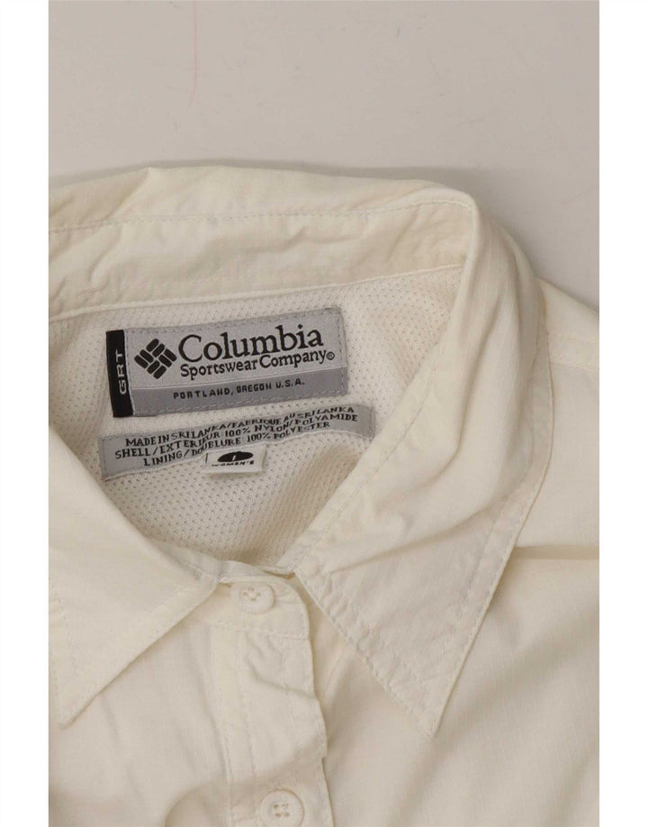Columbia Damen-Hemd UK 16 Large aus weißem Nylon