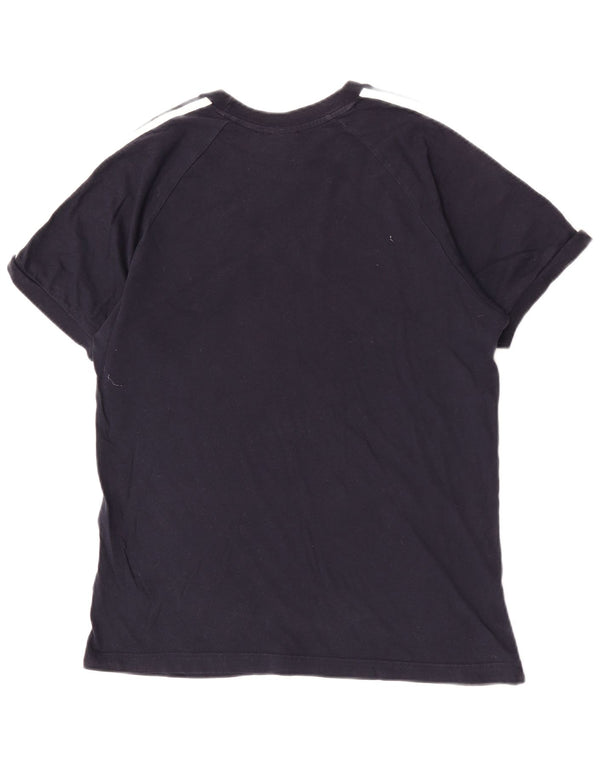 Adidas Herren Kurzarm-T-Shirt, mittelgroß, Marineblau, Baumwolle
