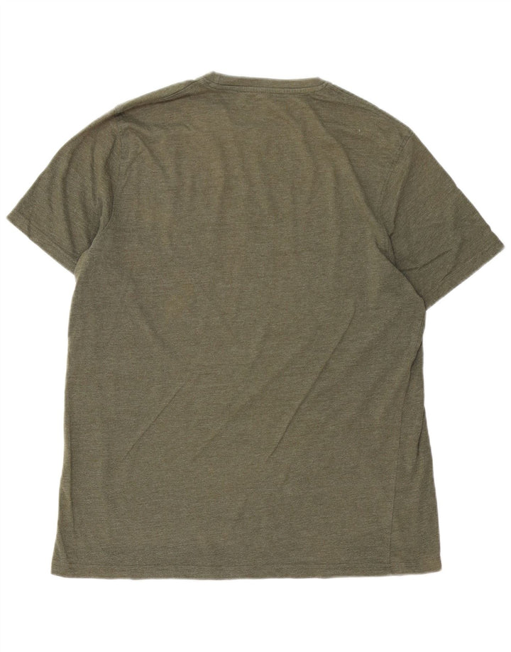 Mountain Warehouse Herren-T-Shirt mit Grafik, Größe L, aus grüner Baumwolle