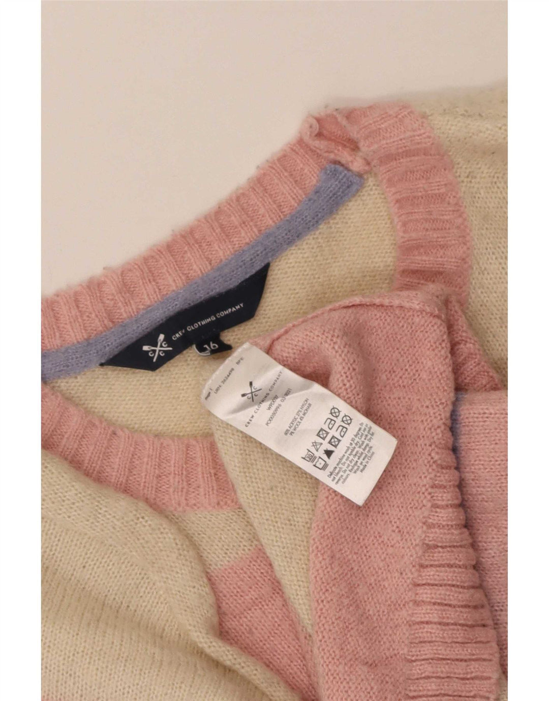 Crew Clothing Damen-Pullover mit Halsausschnitt, Gr. 42, Größe L, mehrfarbig