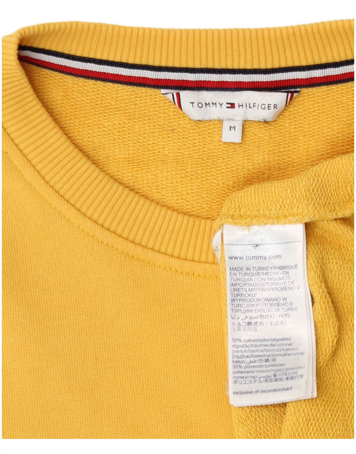 Tommy Hilfiger Damen Sweatshirt-Pullover UK 14 Mittelgelb