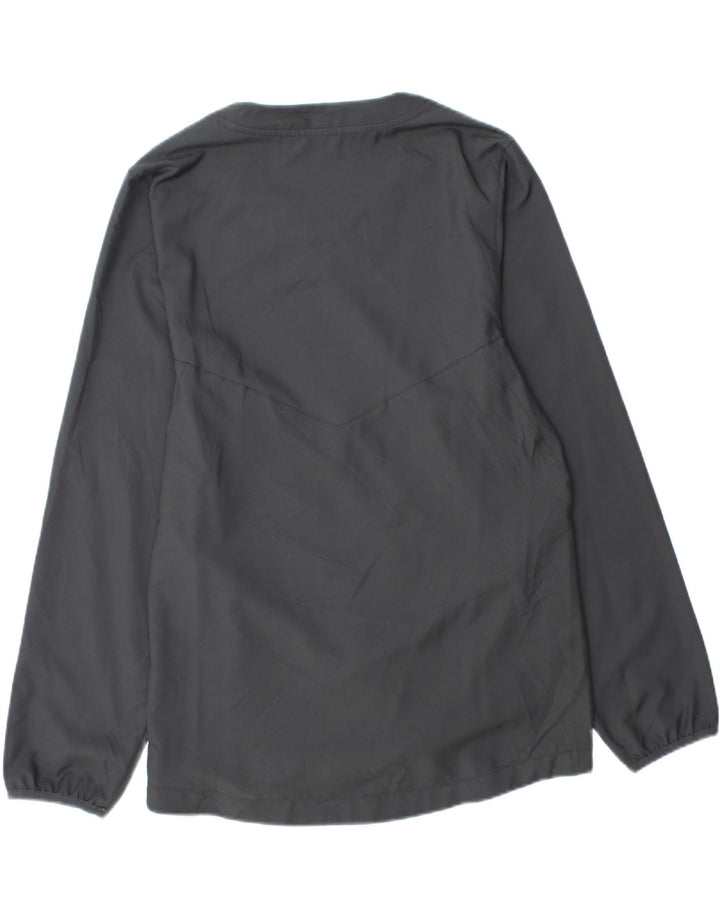 Nike Herren-Baseball-Oberteil, langärmlig, klein, grau, Polyester