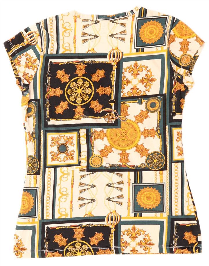 Guess Damen Grafik-T-Shirt-Oberteil UK 12 Medium Mehrfarbig