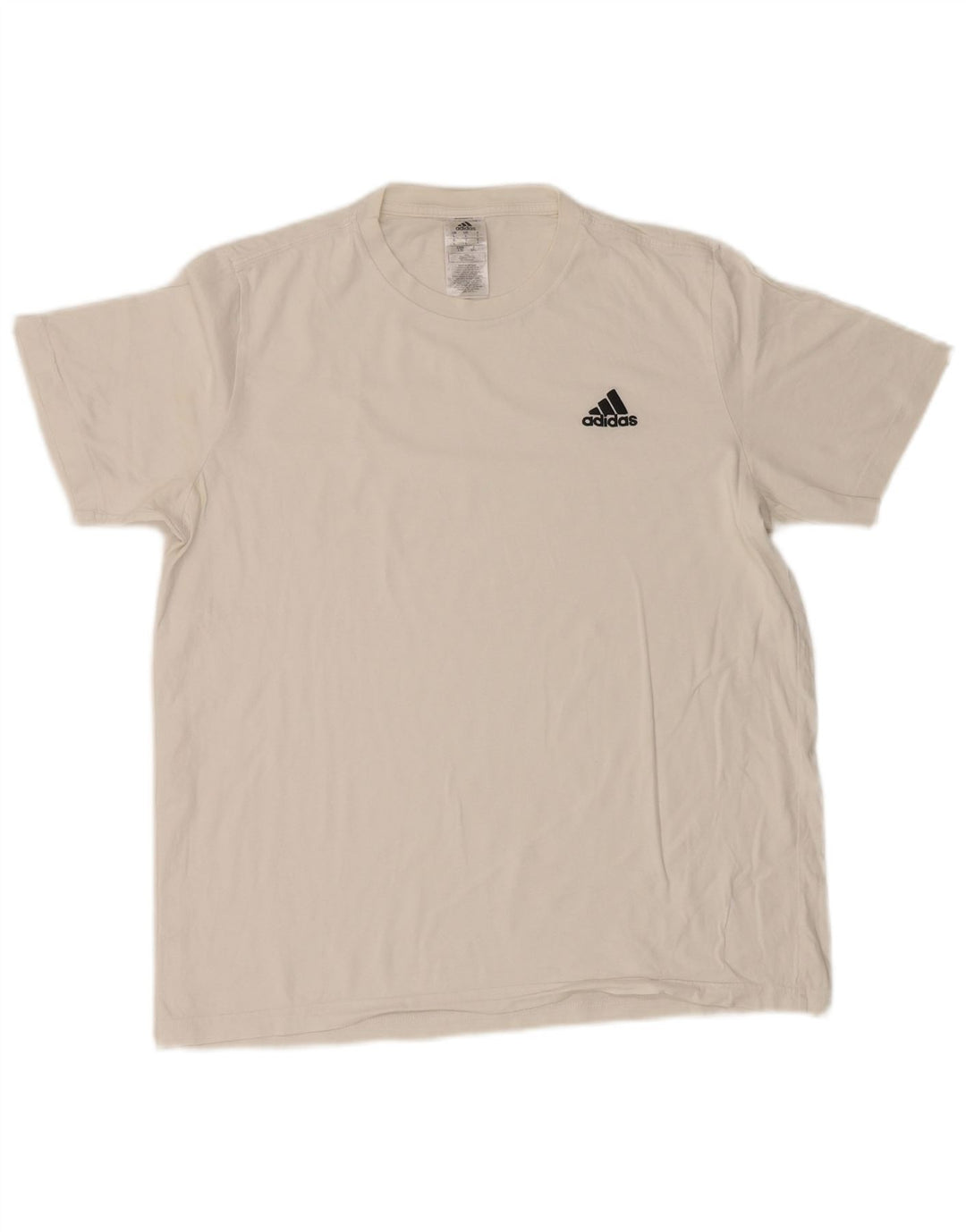 Adidas Herren T-Shirt Top Large Weiß Baumwolle