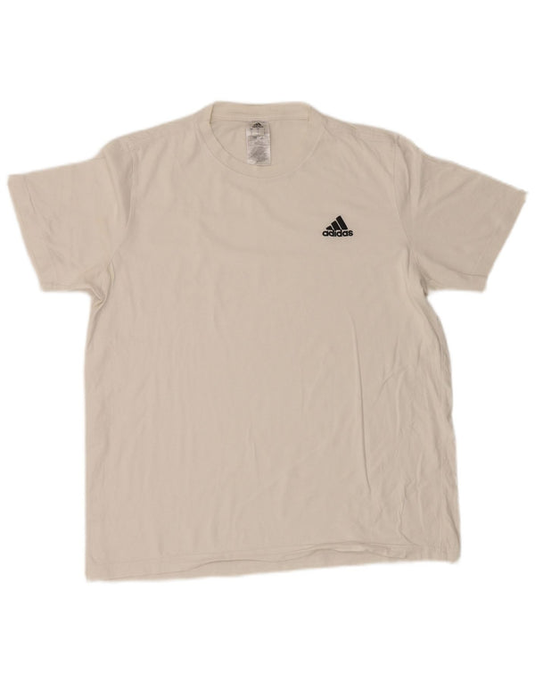 Adidas Herren T-Shirt Top Large Weiß Baumwolle