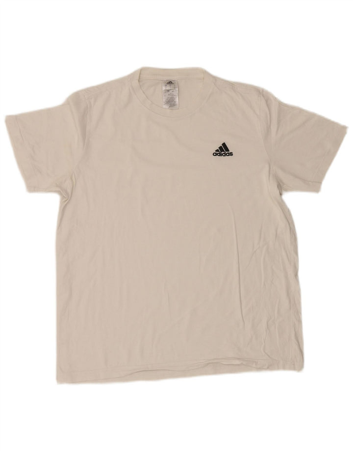 Adidas Herren T-Shirt Top Large Weiß Baumwolle
