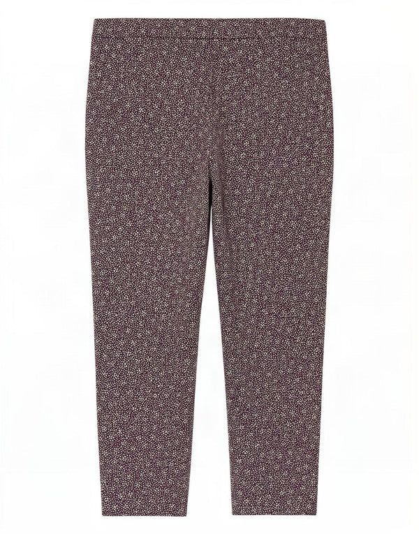Marks & Spencer Damen Caprihose UK 12 Medium W30 L23 Lila gepunktet
