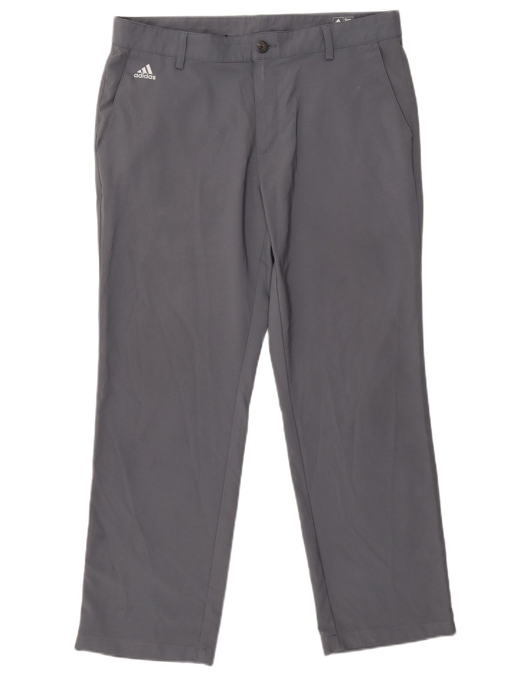 Adidas Herren Climalite Straight Chino Hose W34 L30 Grau Polyester