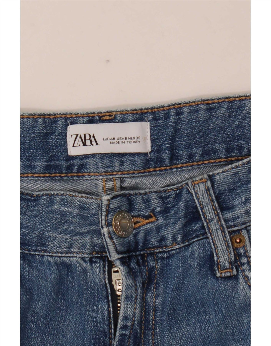 Zara Damen Loose Jeans EU 40 Medium W30 L31 Blau