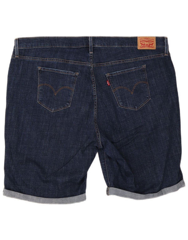 Levi's Damen Denim Classic Fit Bermuda Shorts US 22 3XL W44 Marineblau