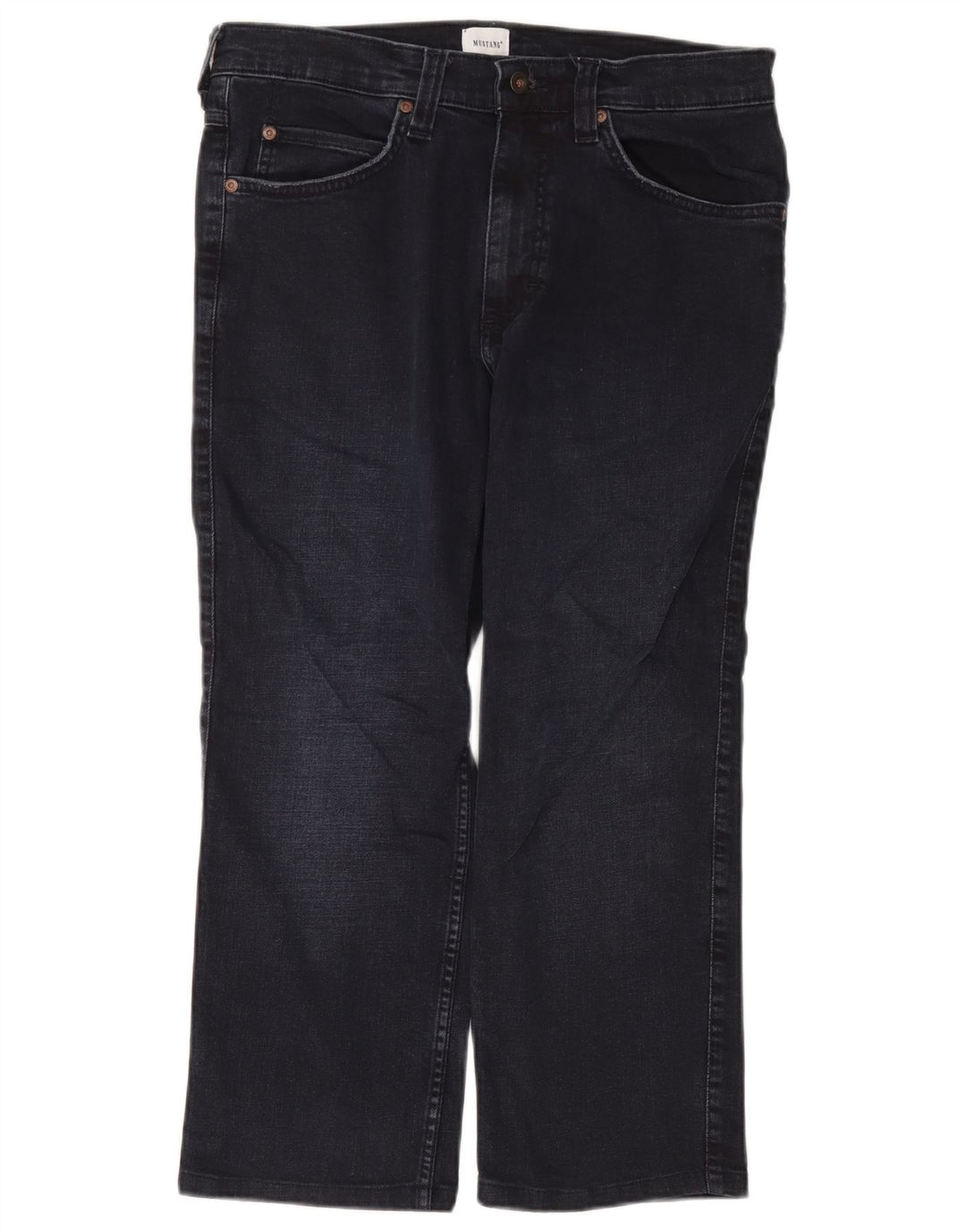 Mustang Herren-Jeans mit geradem Schnitt, Breite 34, Länge 24, Marineblau, Baumwolle