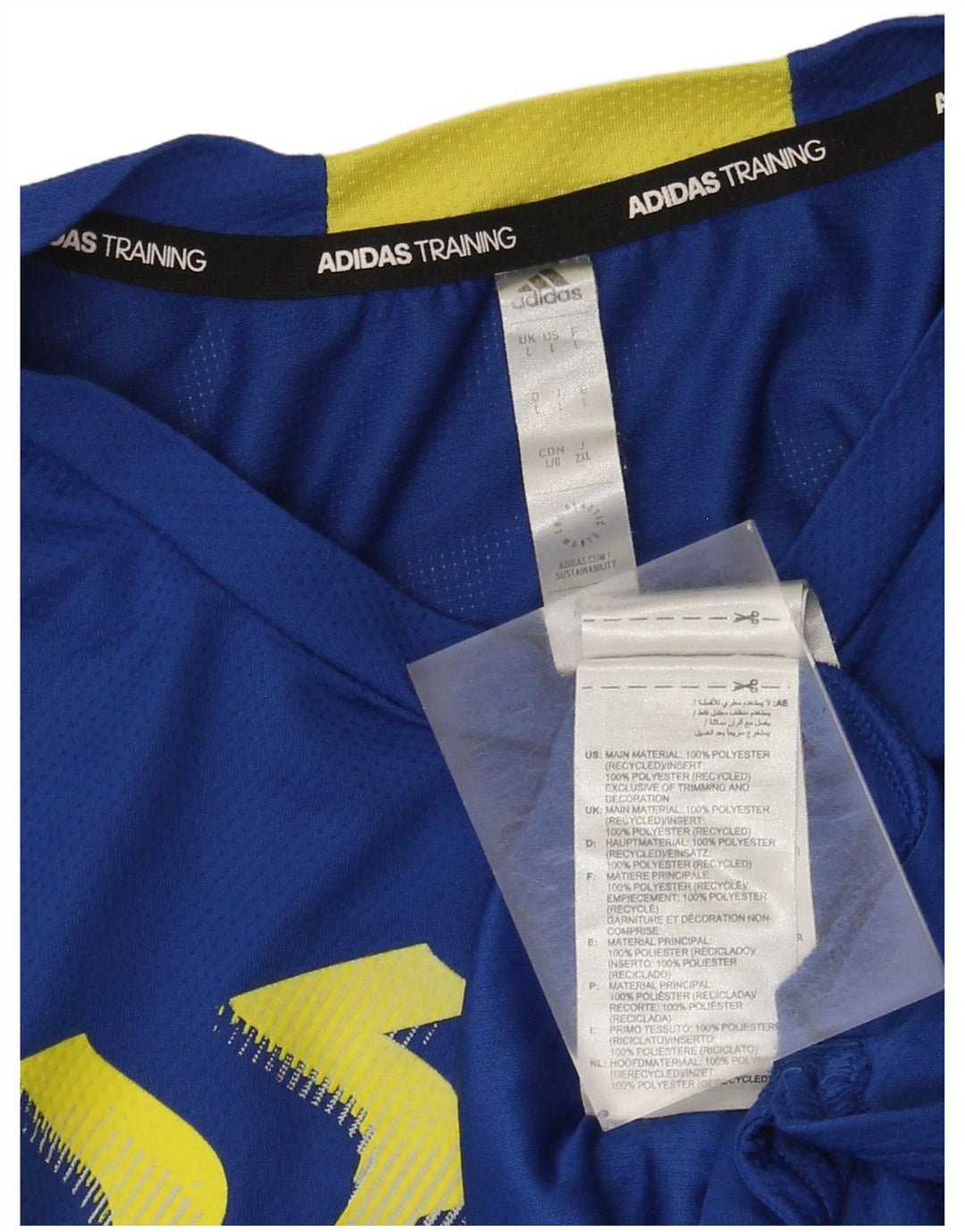 Adidas Herren Aeroready Graphic T-Shirt Top Large Blau Polyester