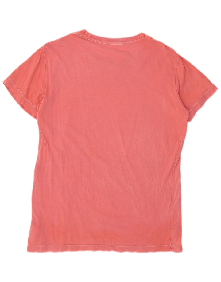 Diesel Herren-T-Shirt mit Grafik, Mittelrosa, Baumwolle
