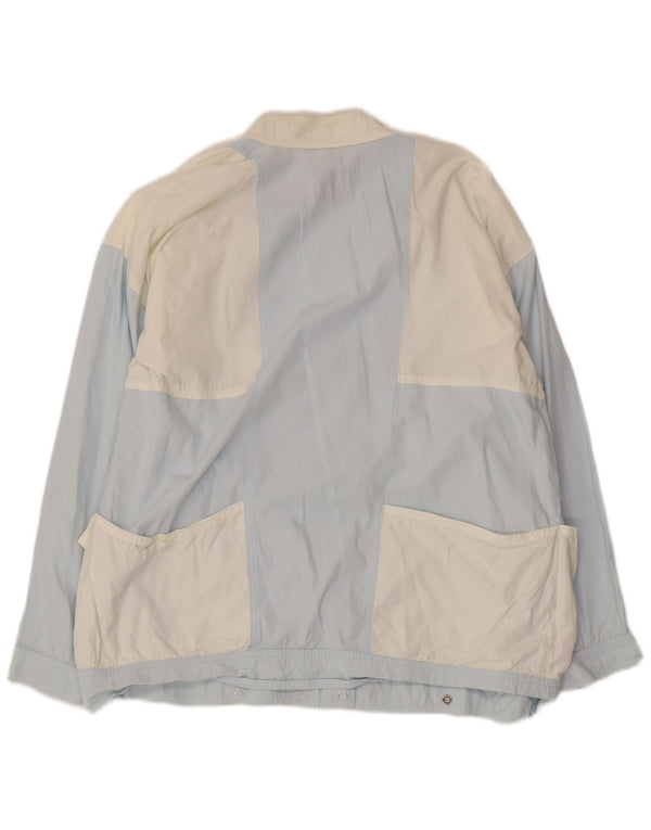 PENNY BLACK Damen Utility-Jacke UK 14 Large Blaue Colourblock-Baumwolle