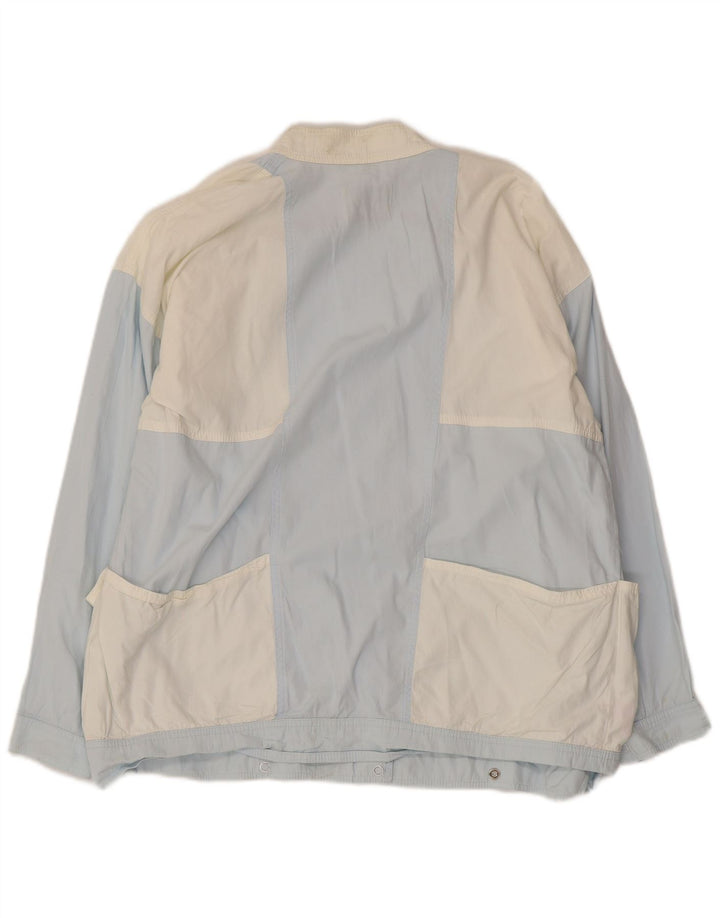 PENNY BLACK Damen Utility-Jacke UK 14 Large Blaue Colourblock-Baumwolle