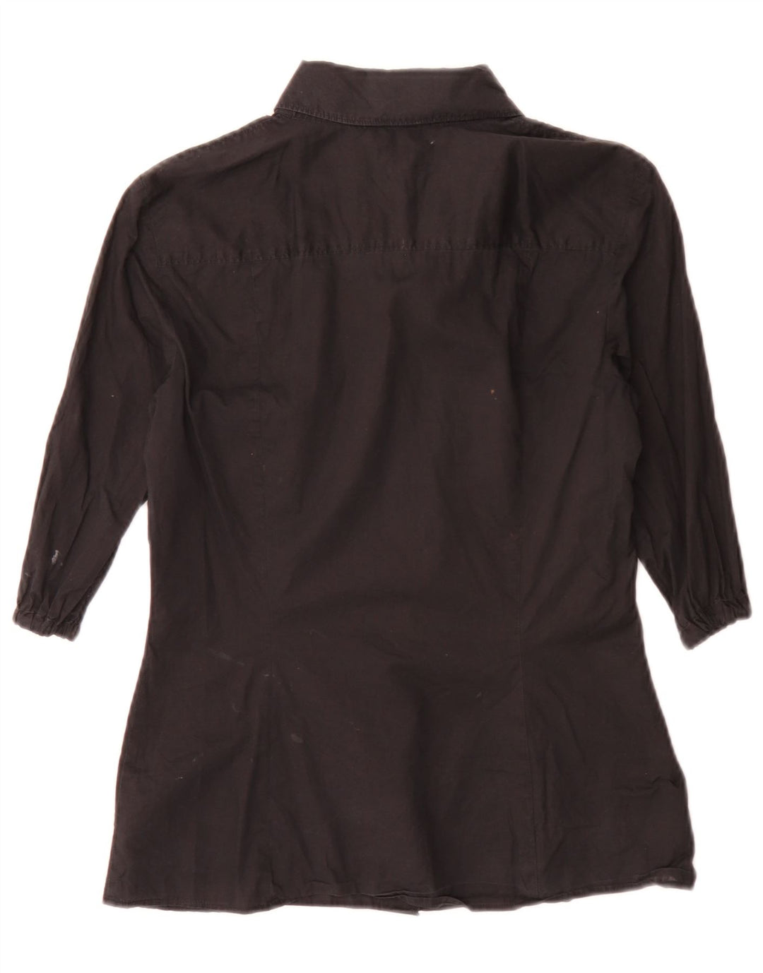 Hugo Boss Damen Kurzarm-Hemdbluse EU 36 Small Schwarz