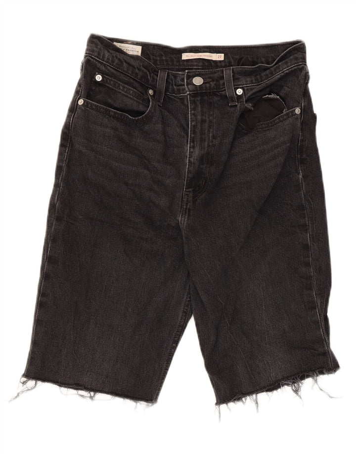 Levi's Herren-Jeansshorts, W27, XS, schwarze Baumwolle
