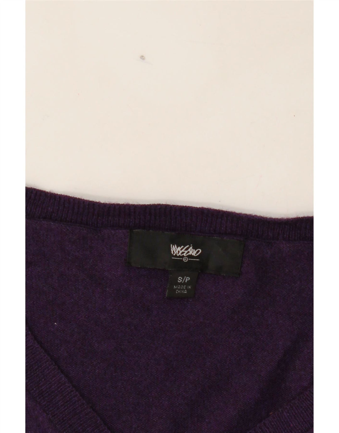 MOSSIMO Womens V-Neck Jumper Sweater UK 10 Small Purple Nylon Vintage Mossimo and Second-Hand Mossimo from Messina Hembry 