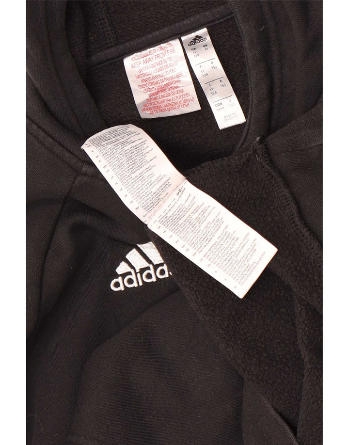 Adidas Jungen Graphic Hoodie Pullover 11–12 Jahre, schwarzes Polyester